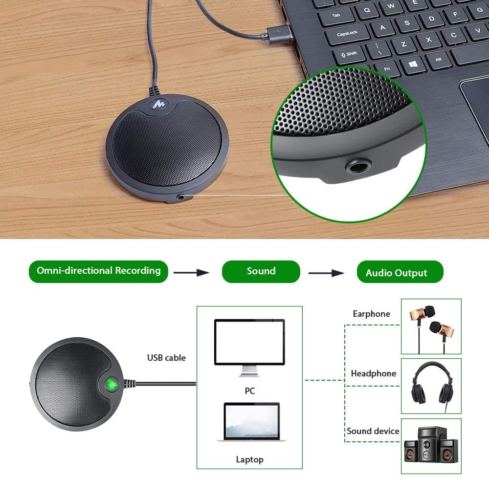 Maono USB A Electret Condenser Omnidirectional Conference