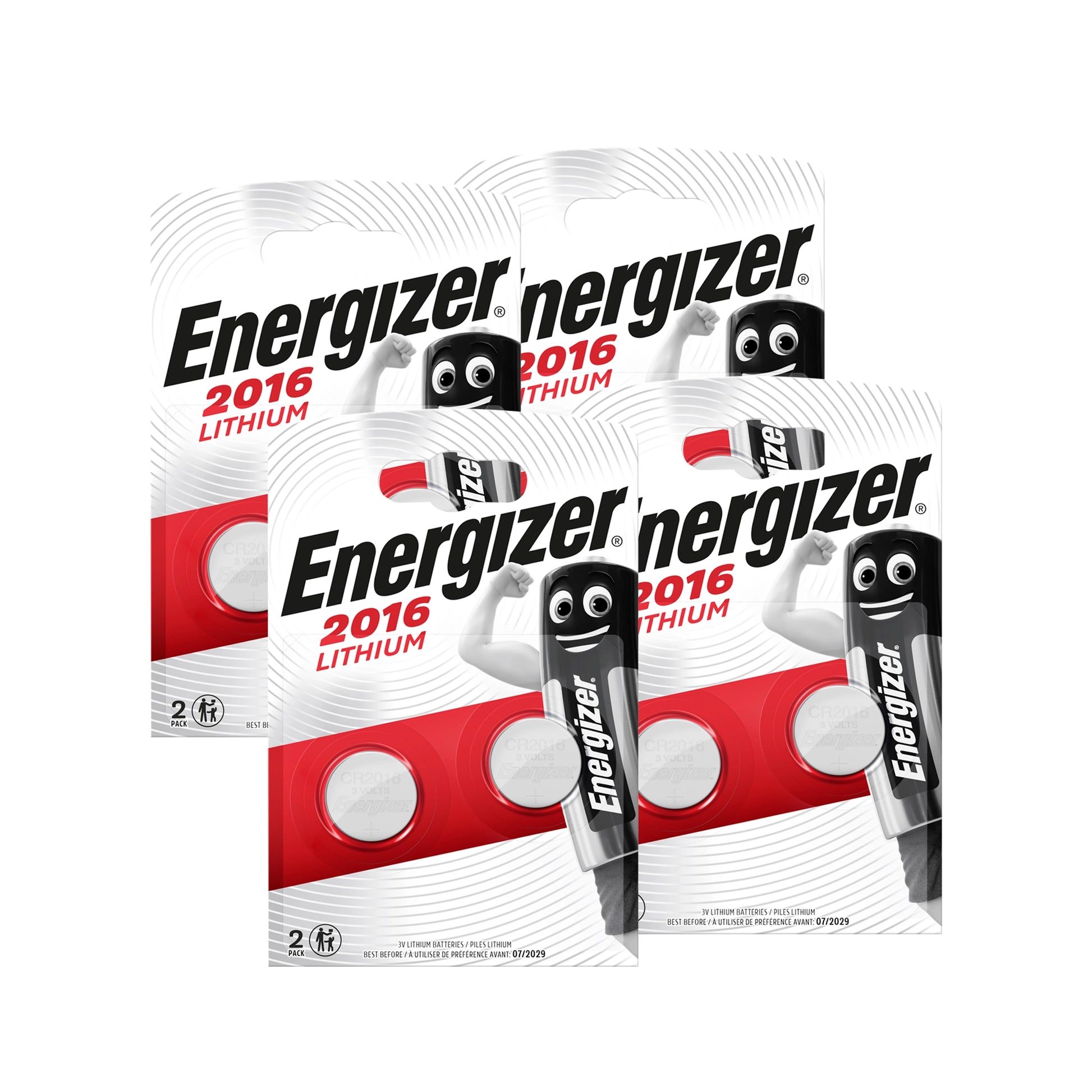 Energizer CR2016 3V Lithium Coin Cell Battery - Pack of 8