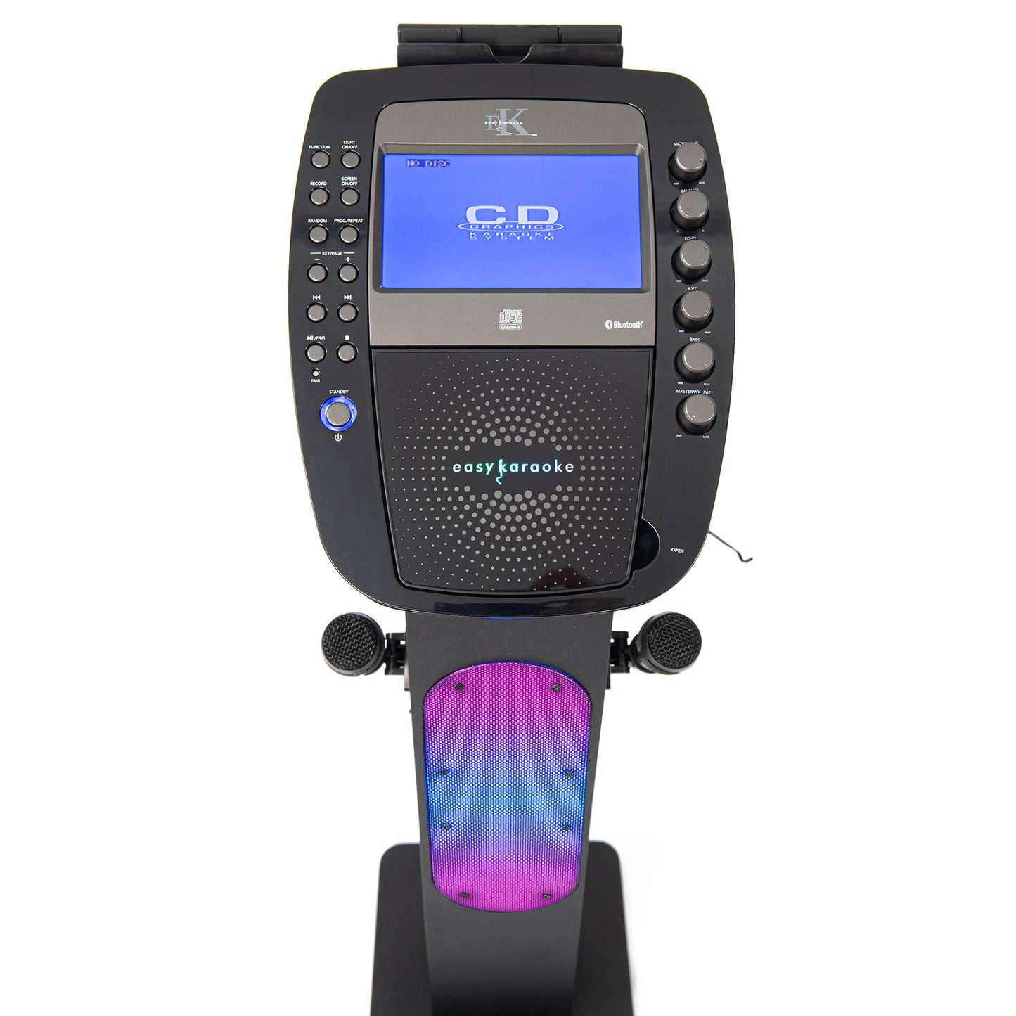 Easy Karaoke Karaoke Bluetooth System with Speaker Pedestal & Disc Set