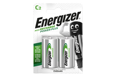 Energizer Recharge Power Plus 2500mAh Ni-MH C Size Rechargeable Batteries - Pack of 4