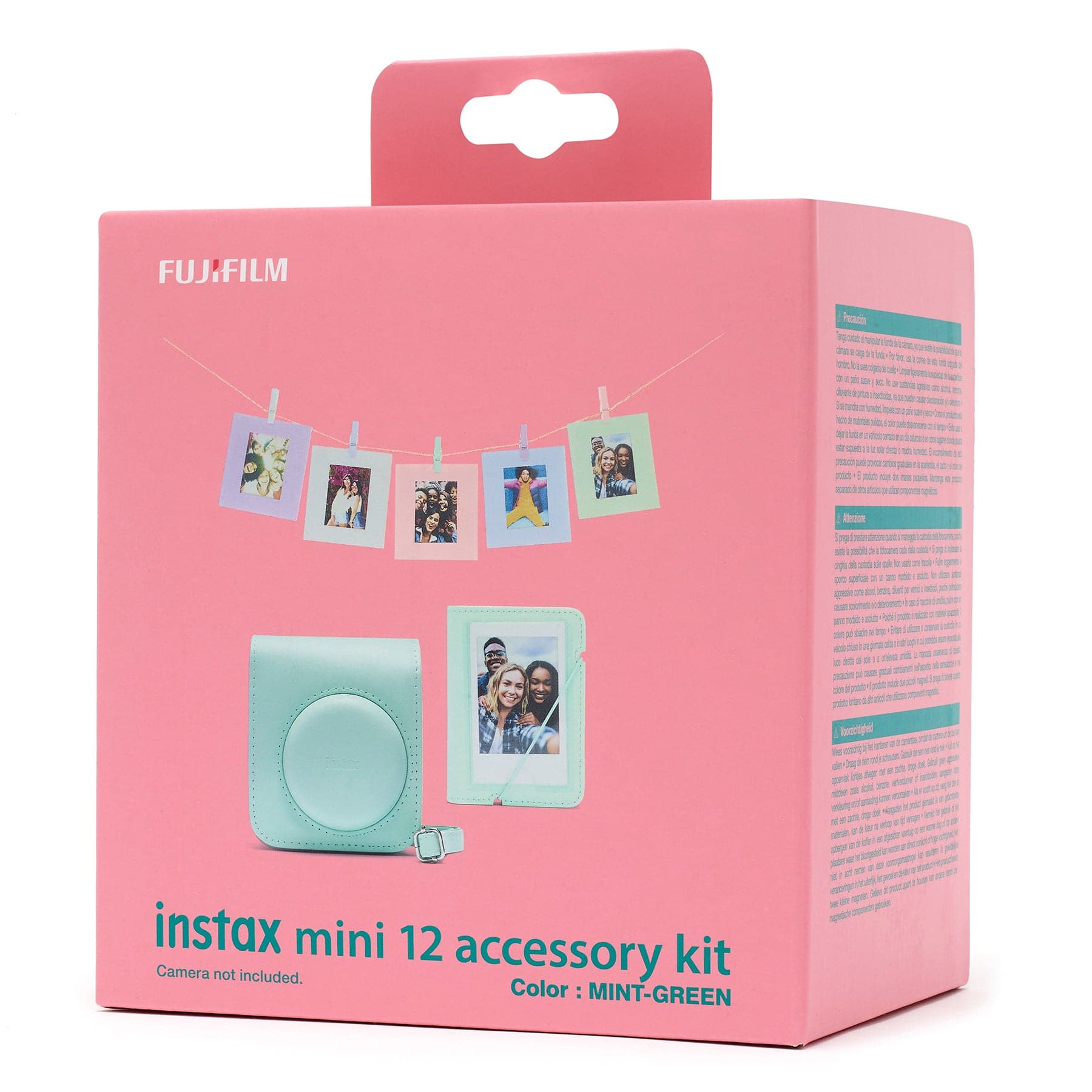 Fujifilm Instax Mini 12 Accessory Kit with Case, Photo Album, Hanging Cards & Pegs