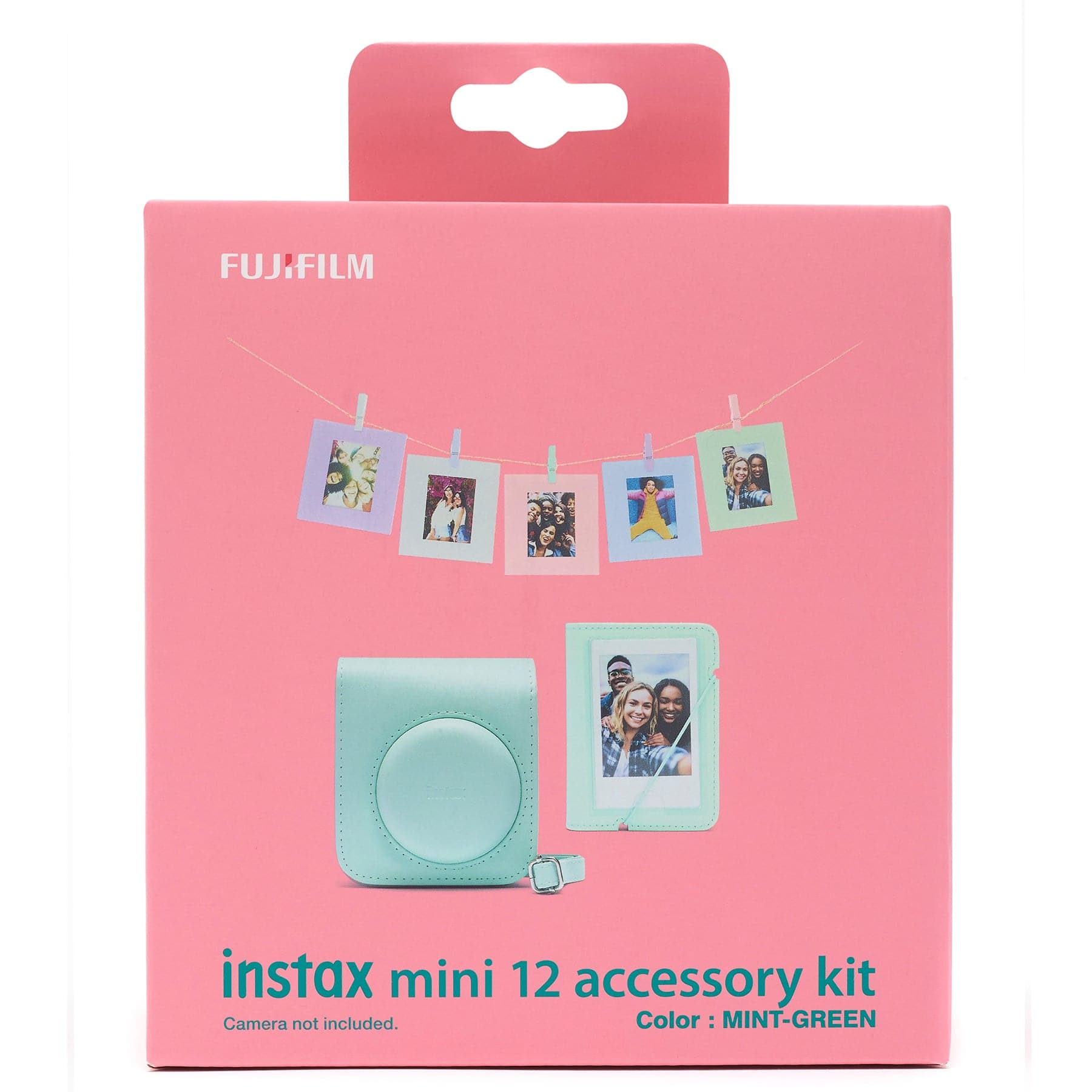 Fujifilm Instax Mini 12 Accessory Kit with Case, Photo Album, Hanging Cards & Pegs