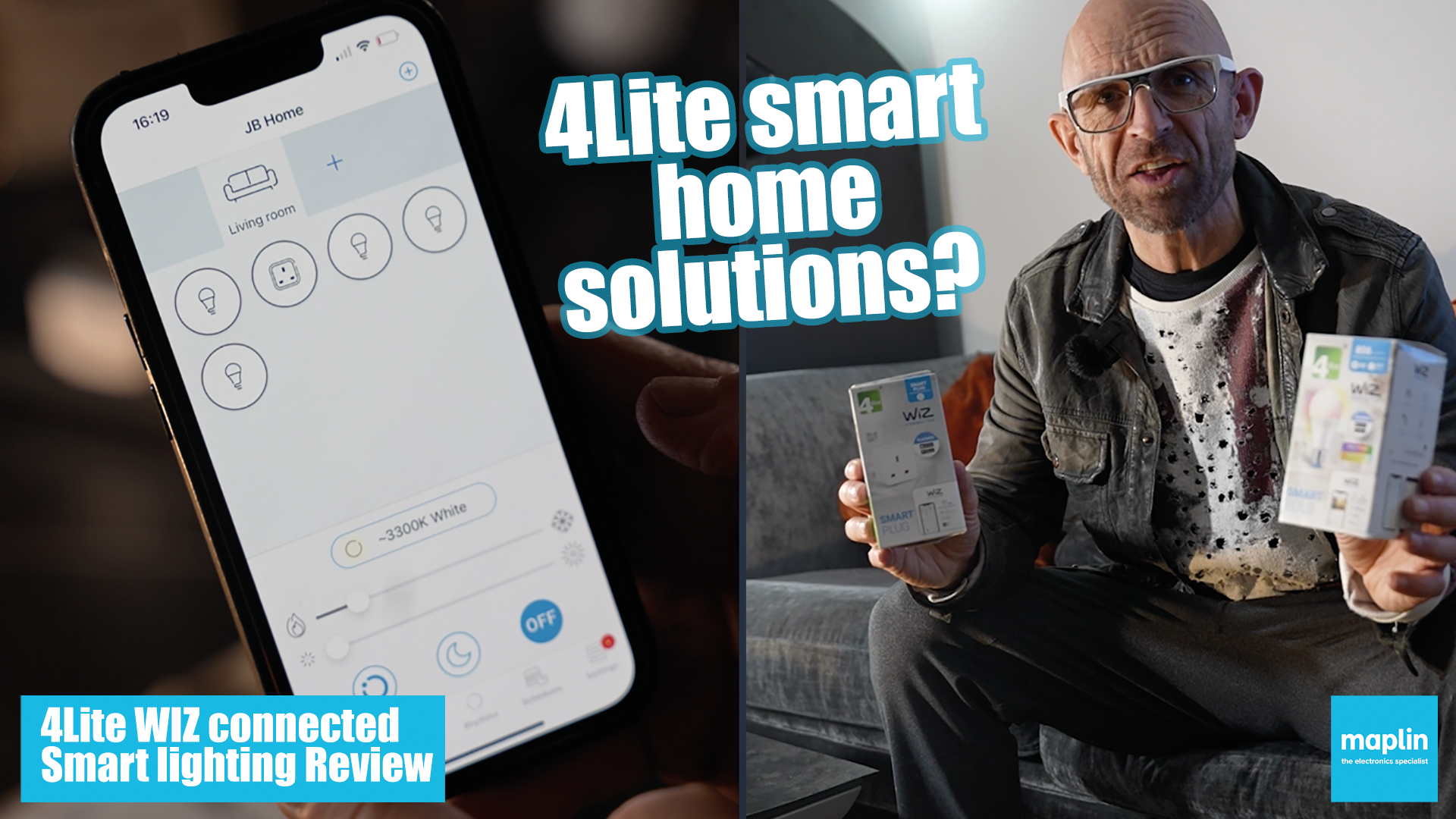 Jason Bradbury reviews 4Lite Wiz Connected smart lighting with Maplin