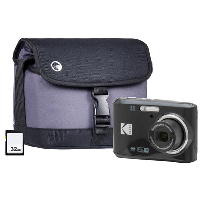 Kodak PIXPRO FZ45 Camera with Shoulder Bag with Compartment & 32GB SD - Black