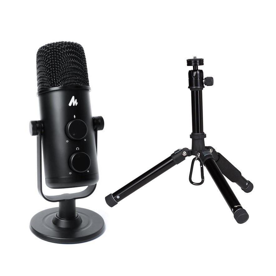 Maono USB-C Studio Desk Top Podcast Microphone Kit with Portable Mid-Size Tripod