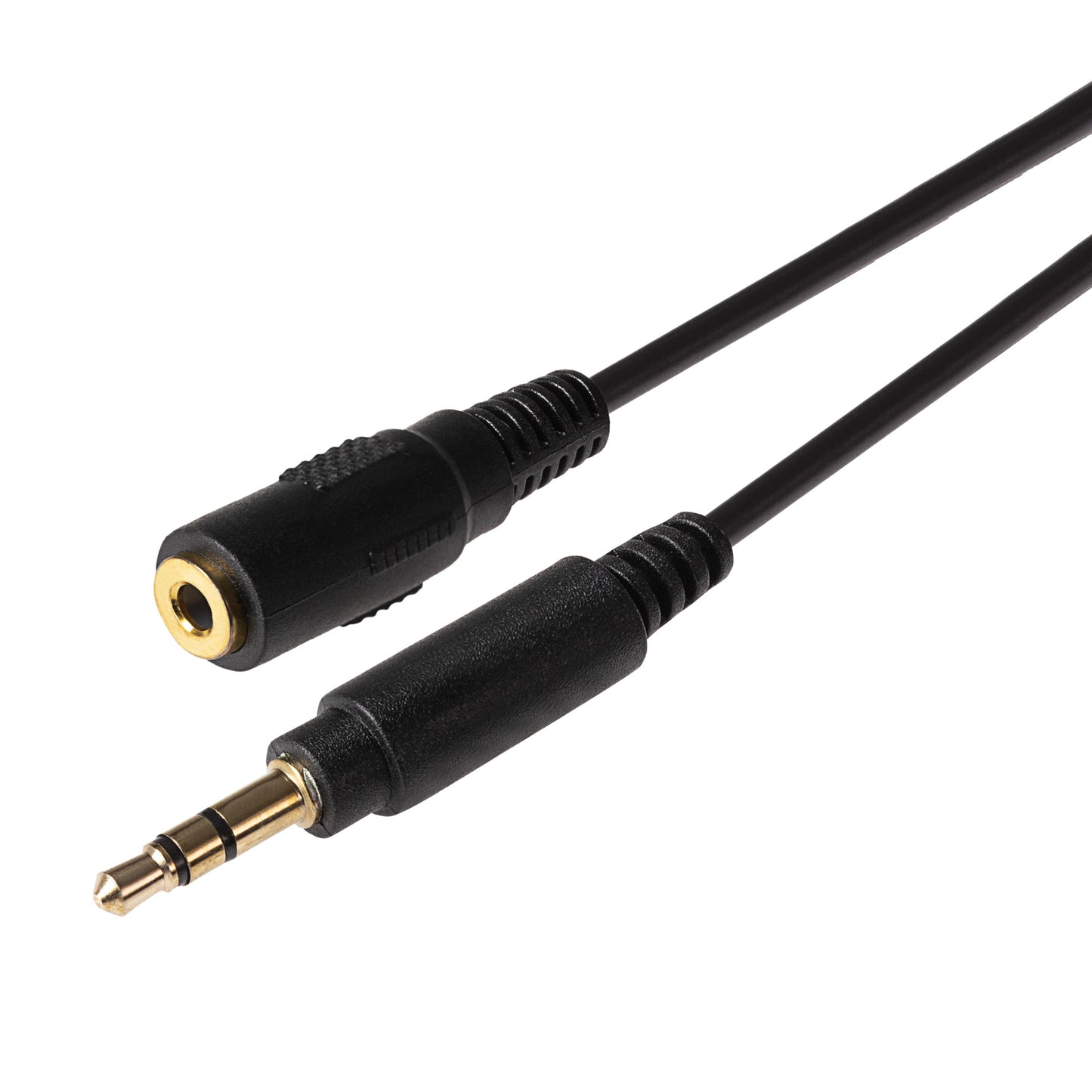 Maplin 3.5mm Aux Stereo 3 Pole TRS Jack Plug to 3.5mm Female Jack Plug Extension Cable - Black