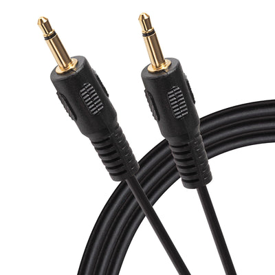 Maplin 3.5mm Aux Mono 2-Pole Jack Plug to 3.5mm 2-Pole Jack Plug Cable - Black, 3m