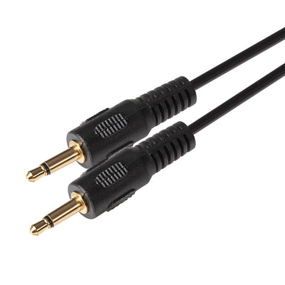 Maplin 3.5mm Aux Mono 2-Pole Jack Plug to 3.5mm 2-Pole Jack Plug Cable - Black, 3m