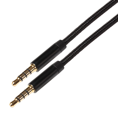 Maplin 3.5mm Aux Stereo 4-Pole Jack Plug to 3.5mm 4-Pole Jack Plug Cable - Black, 5m