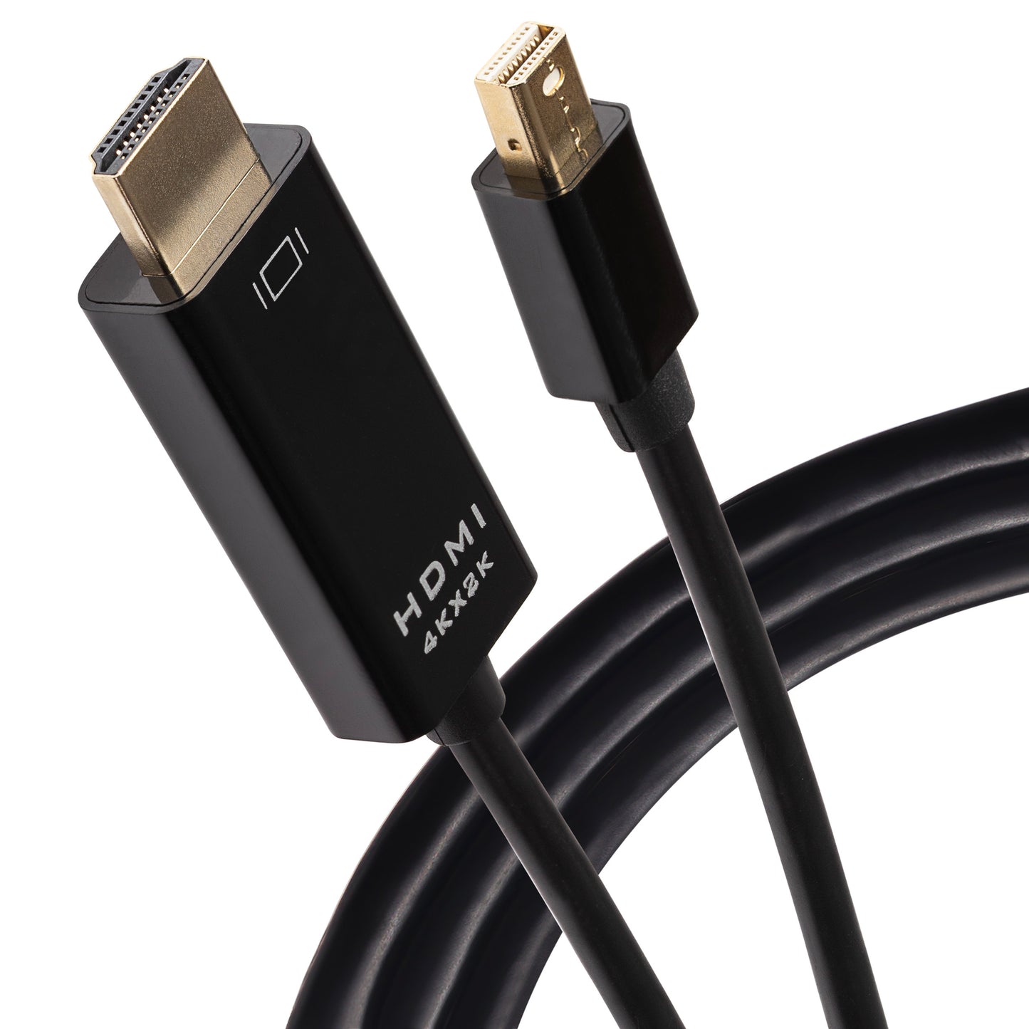 Maplin Premium 4K Ultra HD Mini DisplayPort to HDMI Cable - Black, 3m