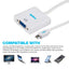 Maplin Mini DisplayPort to VGA Female Adapter - White, 23cm