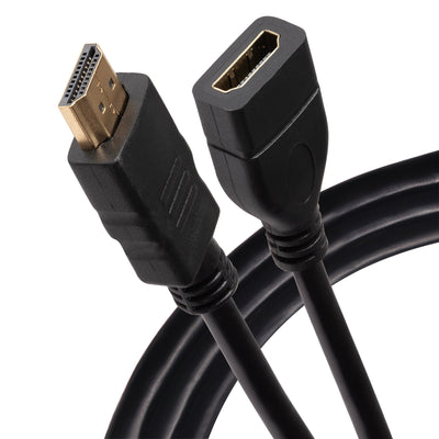 Maplin HDMI Male to HDMI Female 4K Ultra HD Extension Cable - Black 3m