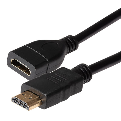 Maplin HDMI Male to HDMI Female 4K Ultra HD Extension Cable - Black