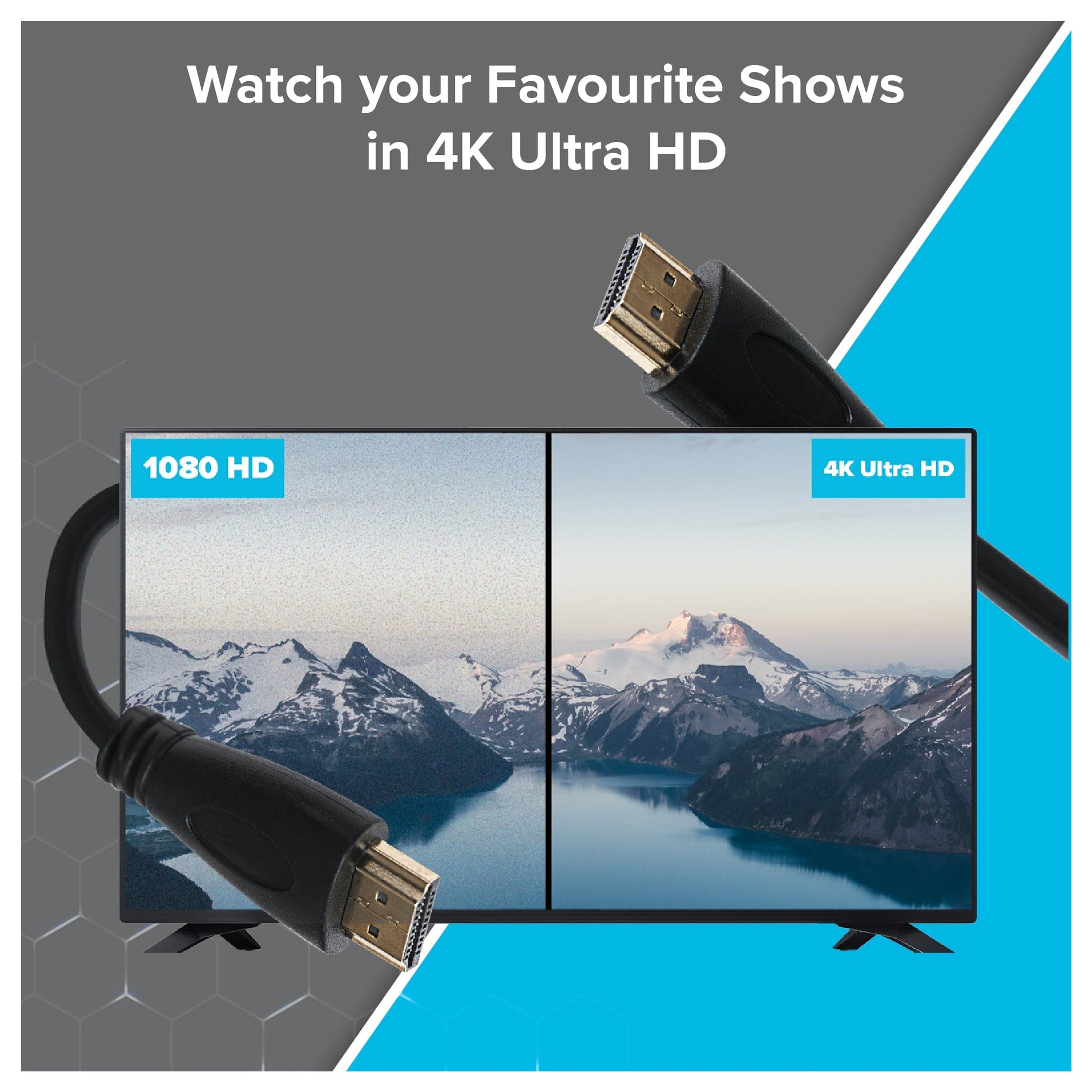 Maplin HDMI to HDMI 4K Ultra HD 30Hz Cable with Gold Connectors - Black