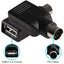 Maplin Premium PS/2 Male to USB-A 2.0 Female Adapter - Black