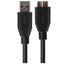 Maplin USB-A to Micro USB-B V3 Super Speed Cable - Black