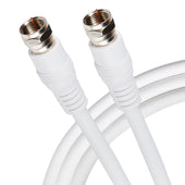 Maplin Satellite Cable Coaxial F Type Male to F Type Male - White 10m