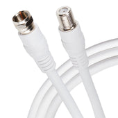 Maplin Satellite Cable Extension Coaxial F Type Male to F Type Female - White