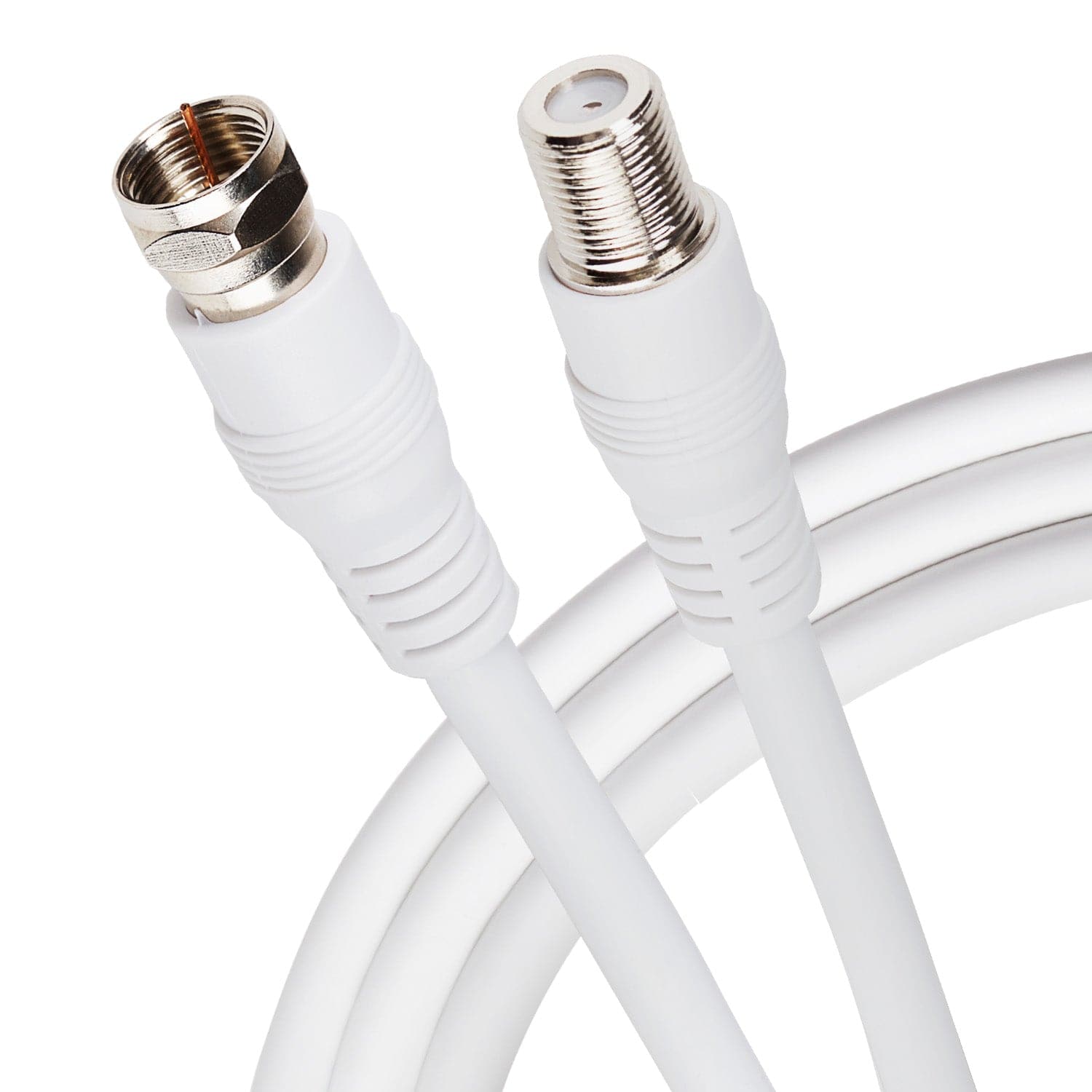 Maplin Satellite Cable Extension Coaxial F Type Male to F Type Female - White - maplin.co.uk