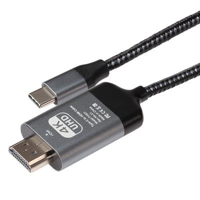 Maplin USB-C to HDMI Cable Adapter (Supports 4K Ultra HD @ 60Hz) - Black