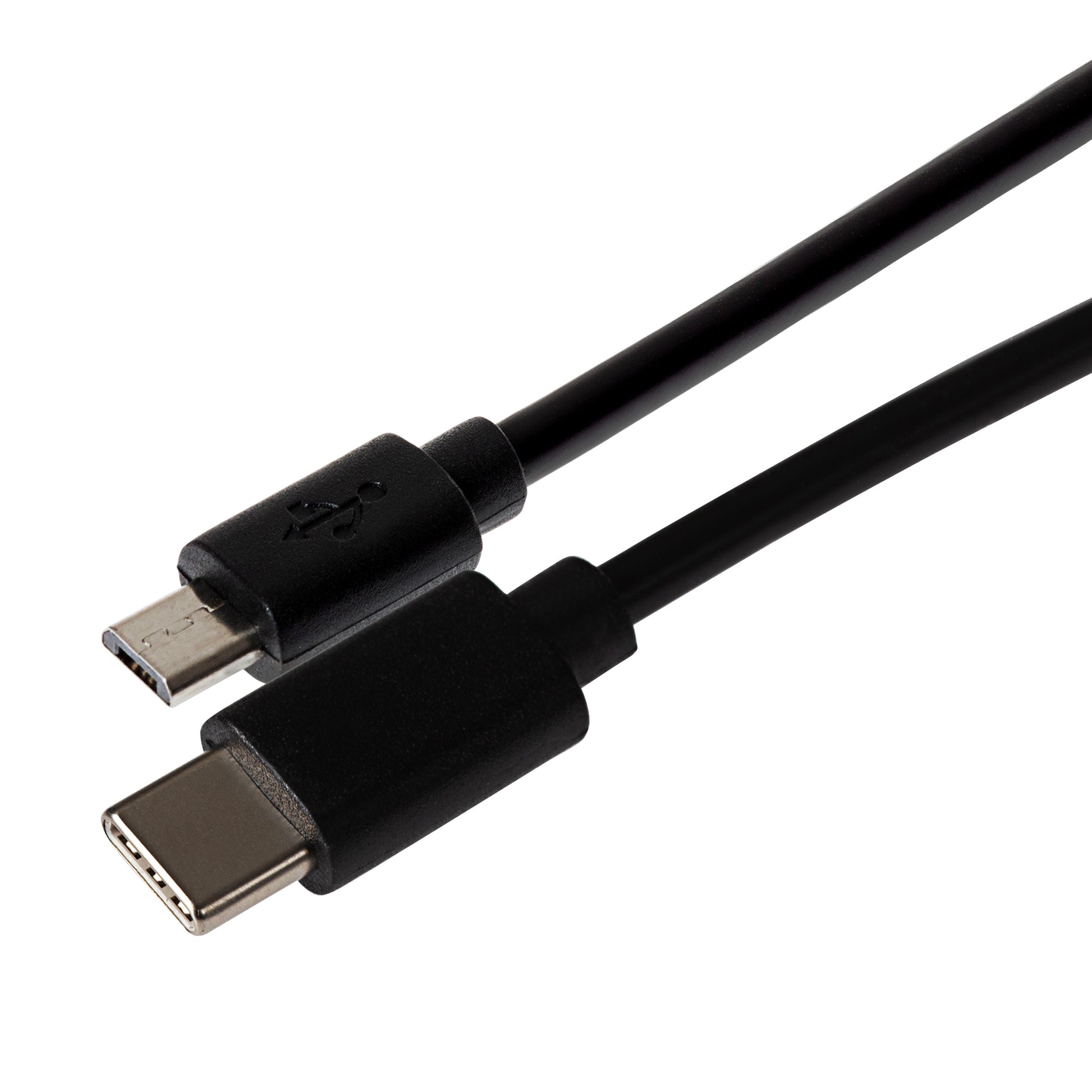 Maplin USB-C to Micro USB-B Cable - Black, 1m