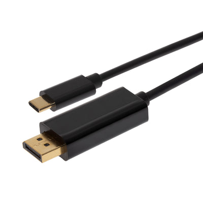 Maplin USB-C to DisplayPort Cable - Black, 2m