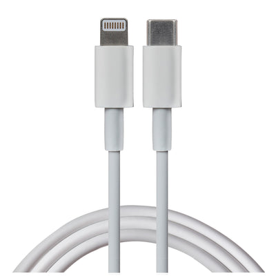 Maplin Lightning to USB-C 20W High Speed Cable - White, 3m