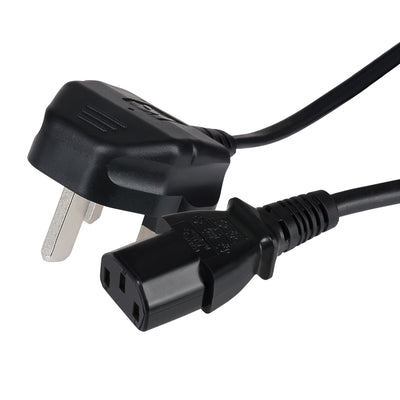 Maplin Power Lead IEC C13 Female Plug to UK 3 Pin Plug - 2m, 5 Amp Fuse