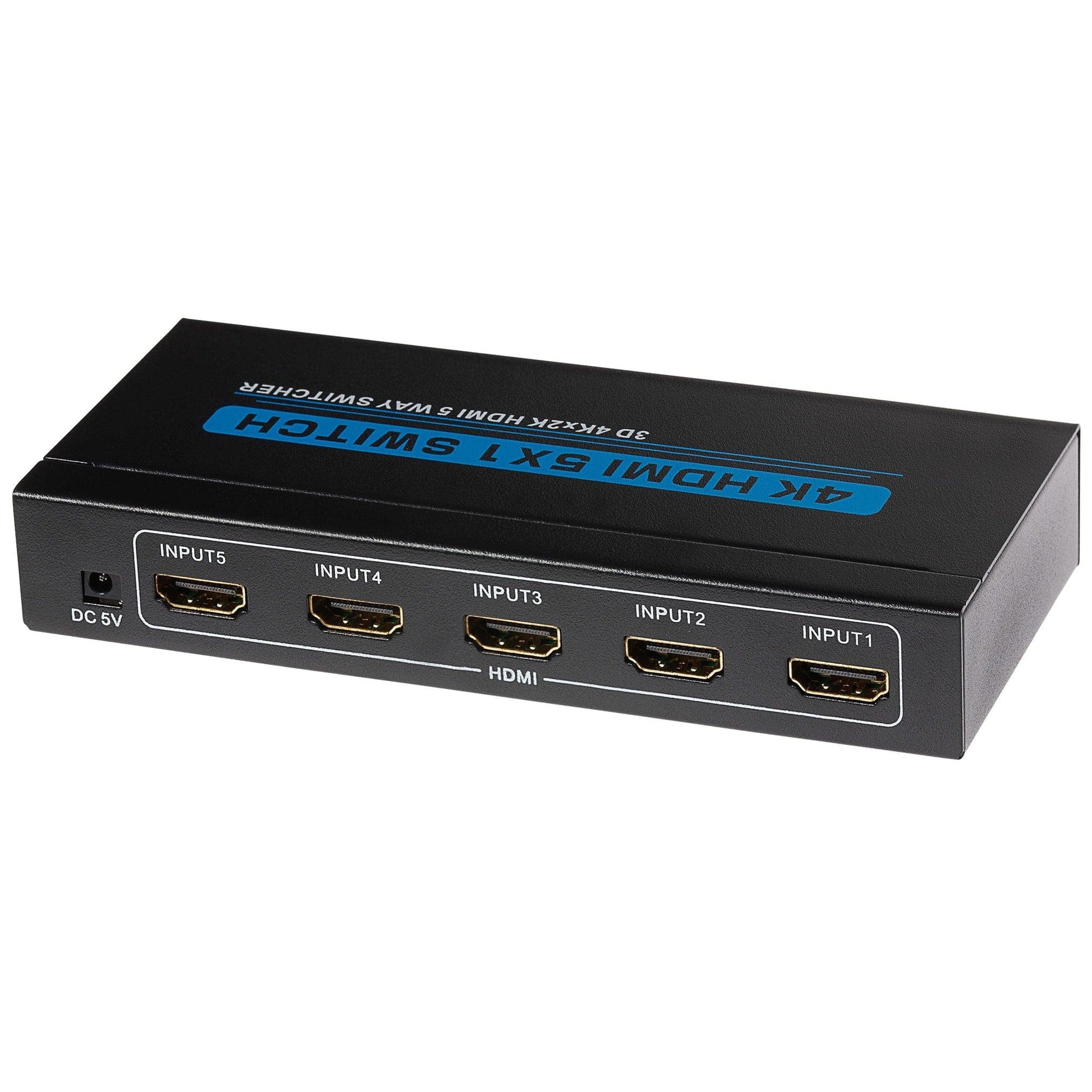 Maplin HDMI Switch 5 Ports In 1 Port Out 4K Ultra HD @30Hz with Remote Control