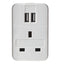 Maplin UK to US Travel Adapter Plug with 2x USB-A - White - maplin.co.uk