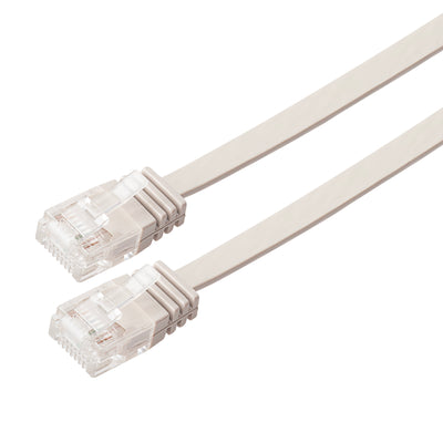 Maplin RJ45 CAT6 UTP Flat Ethernet LAN Cable - Beige