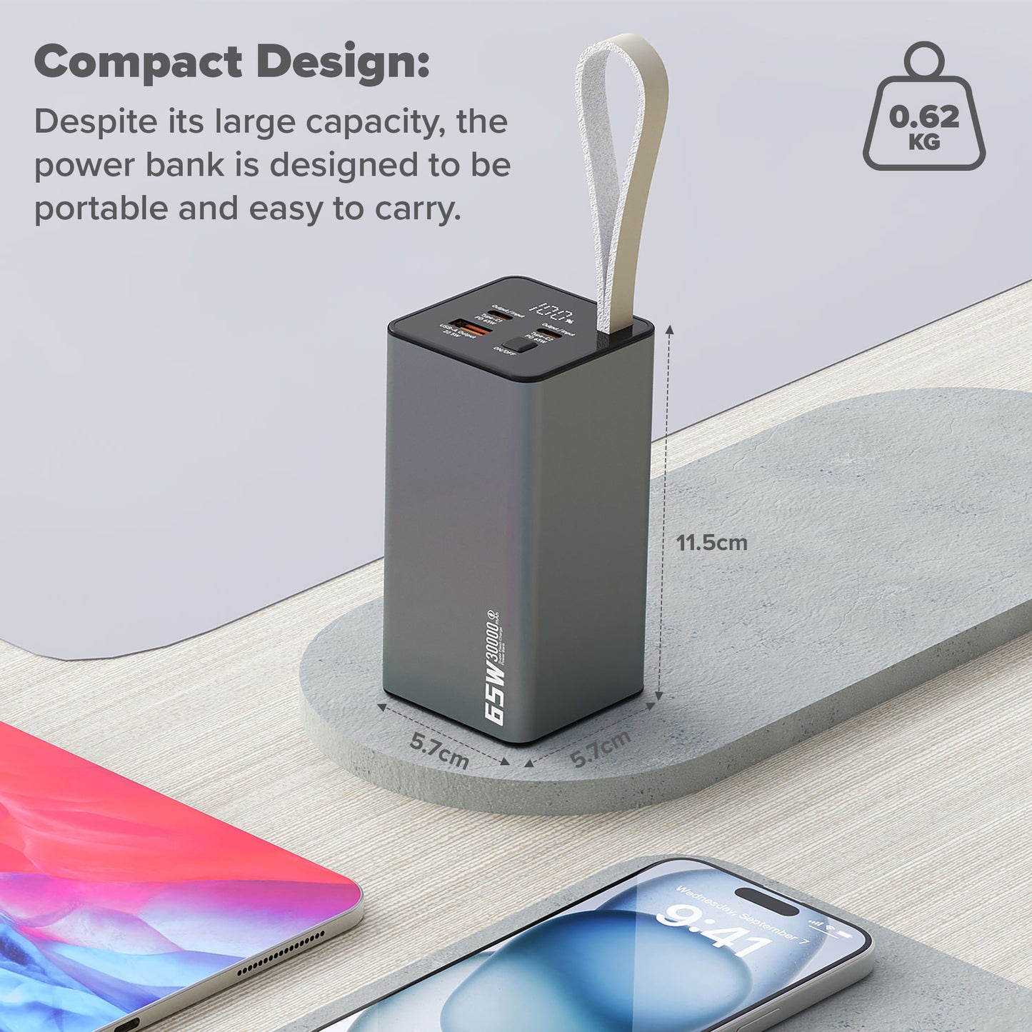 Maplin Dudao 30,000mAh USB-A / USB-C PD 65W Power Bank