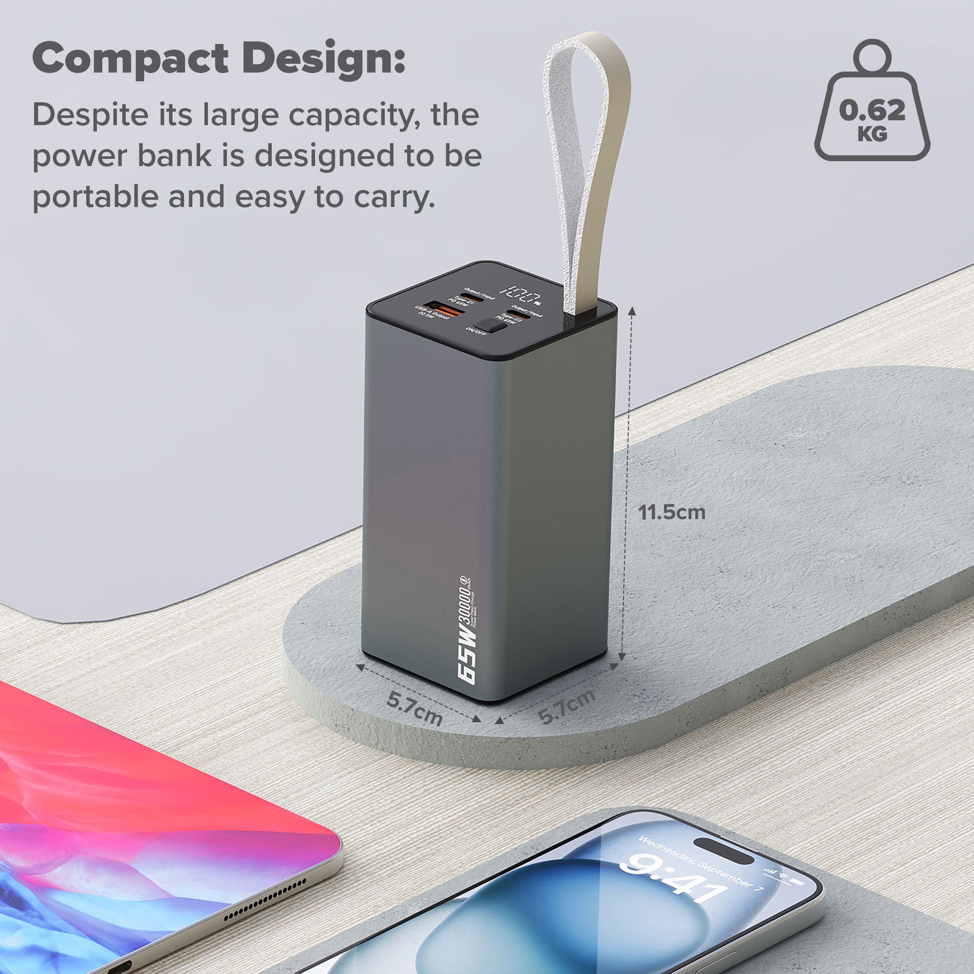 Maplin Dudao 30,000mAh USB-A / USB-C PD 65W Power Bank