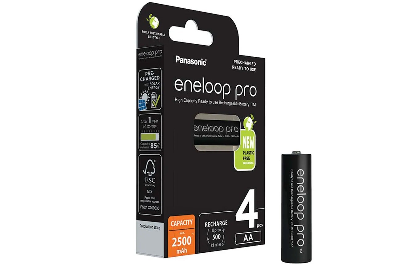 Panasonic ENELOOP PRO 1.2V 2500mAh Ni-Mh Rechargeable AA Batteries - Pack of 8