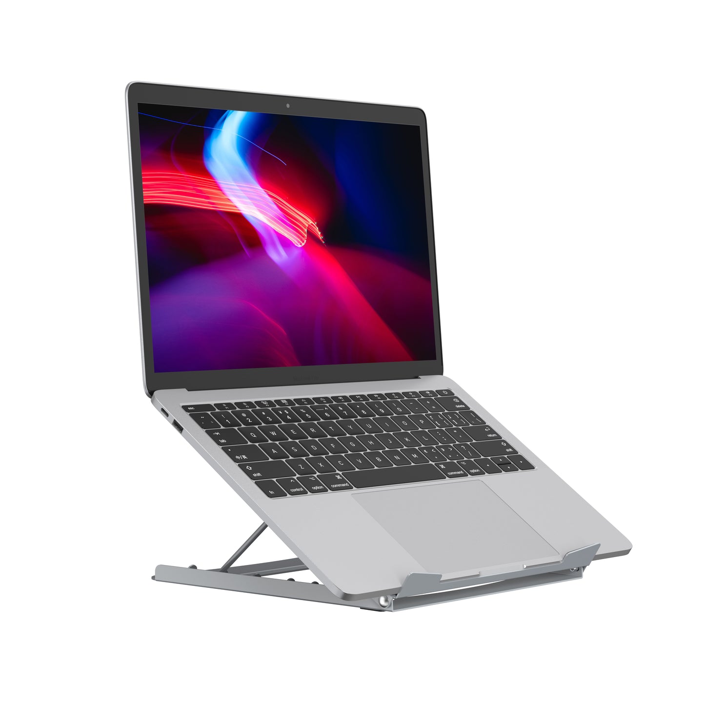 ProperAV Steel Construction Laptop or Tablet Stand with 5 Adjustable Settings Silver