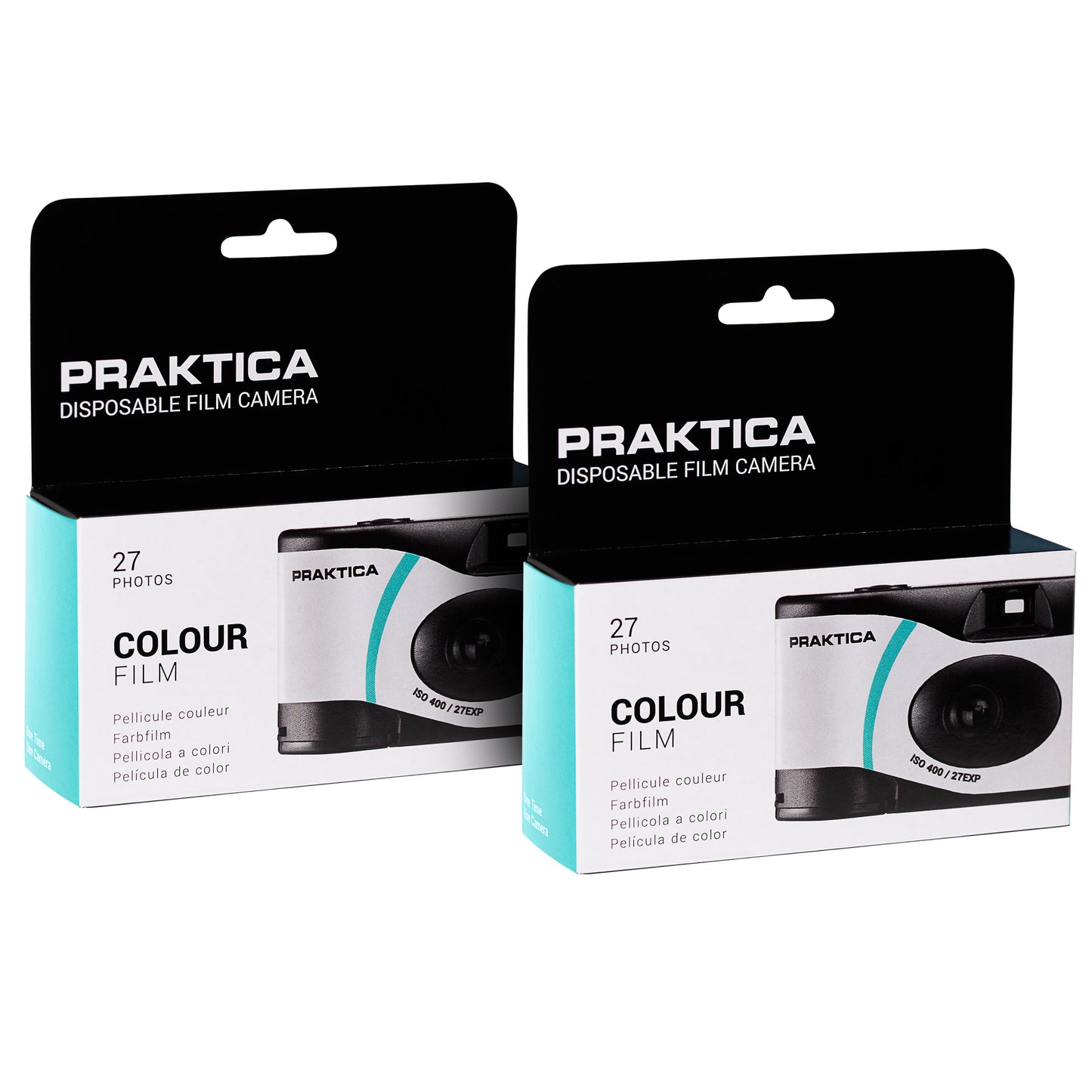 PRAKTICA Disposable Camera with Flash (Single Use Camera) Pack of 2