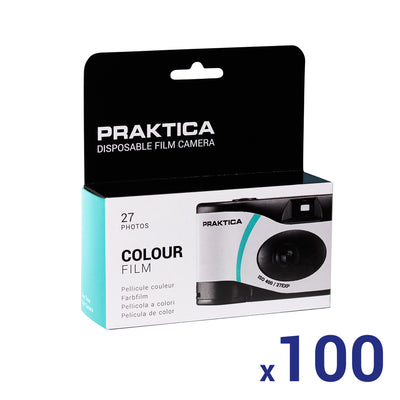 PRAKTICA 35mm Single Use Disposable Film Camera with Flash - Pack of 100