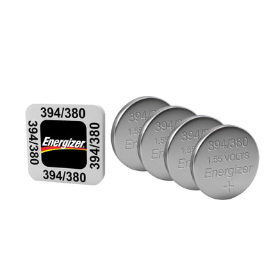 Energizer S72 394/380 Silver Oxide Coin Cell Battery - Pack of 4