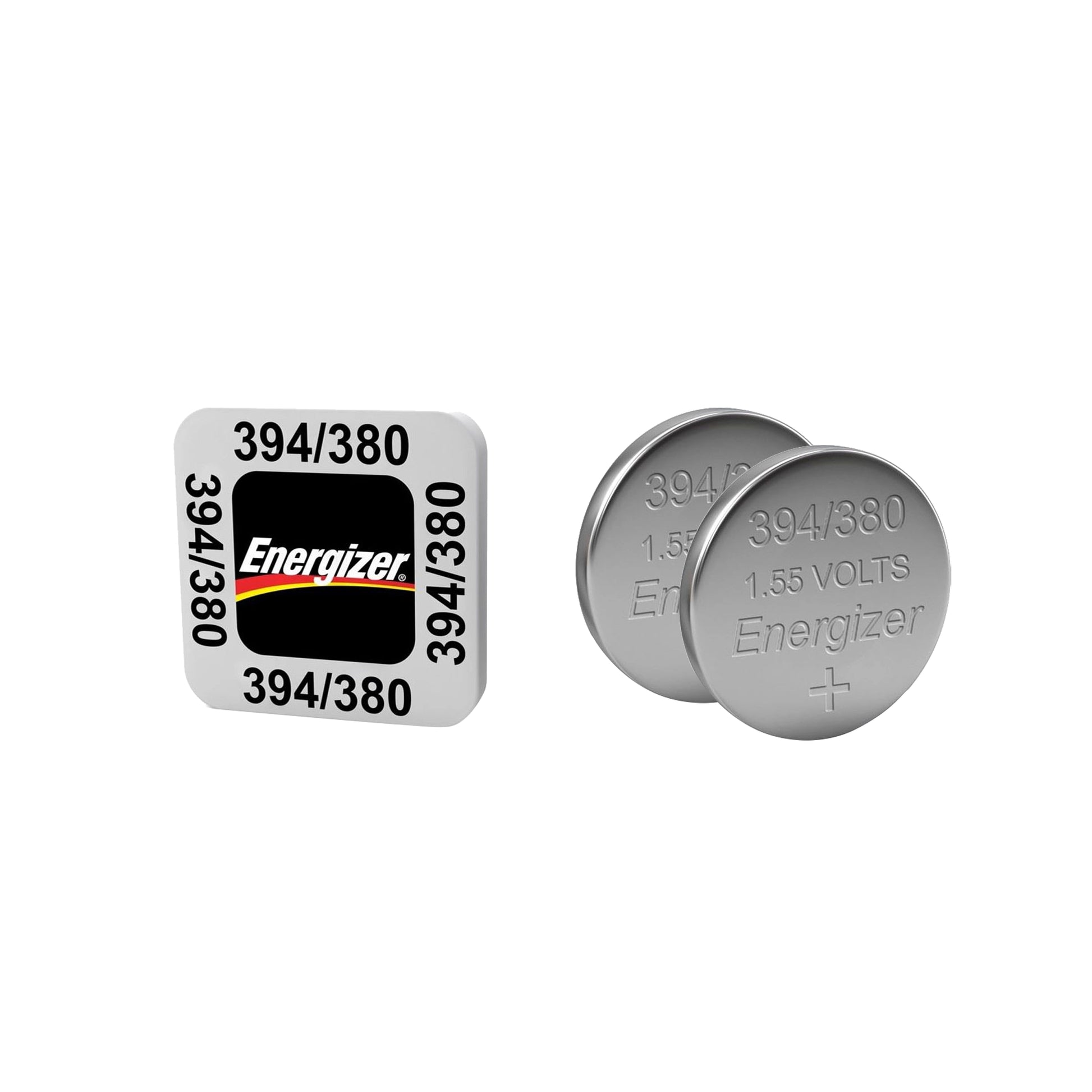 Energizer S72 394/380 Silver Oxide Coin Cell Battery - Pack of 2