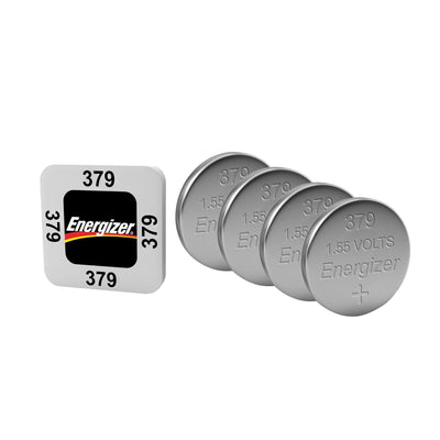 Energizer SR63 S56 379 1.55V Silver Oxide Coin Cell Battery - Pack of 4