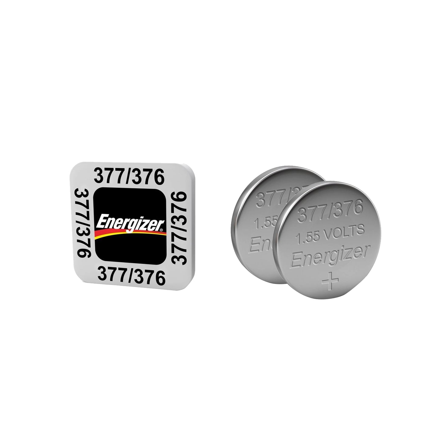 Energizer SR66 S53 377 376 1.55V Silver Oxide Coin Cell Battery - Pack of 2