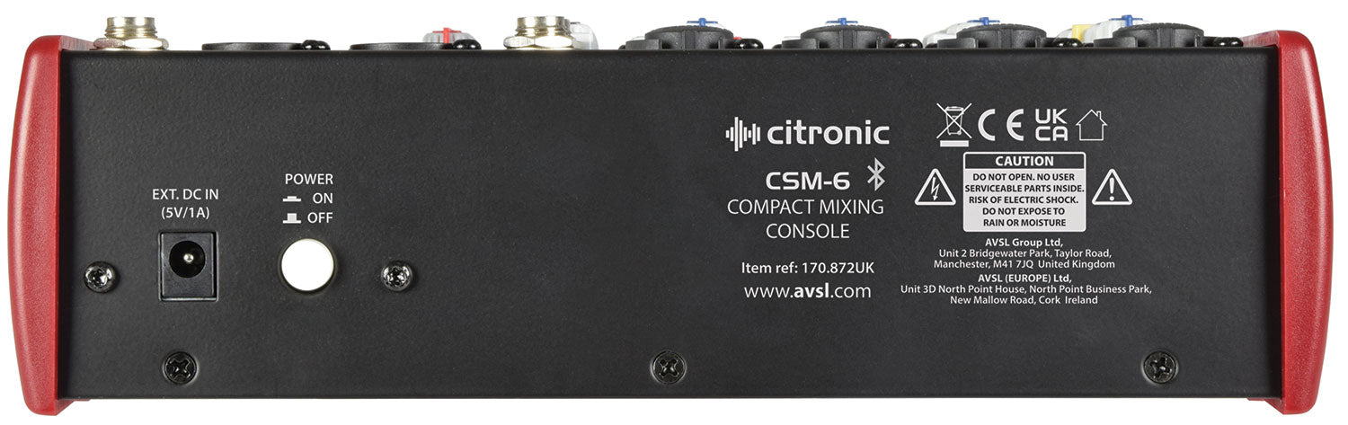 Citronic CSM Compact Mixer With USB / Bluetooth