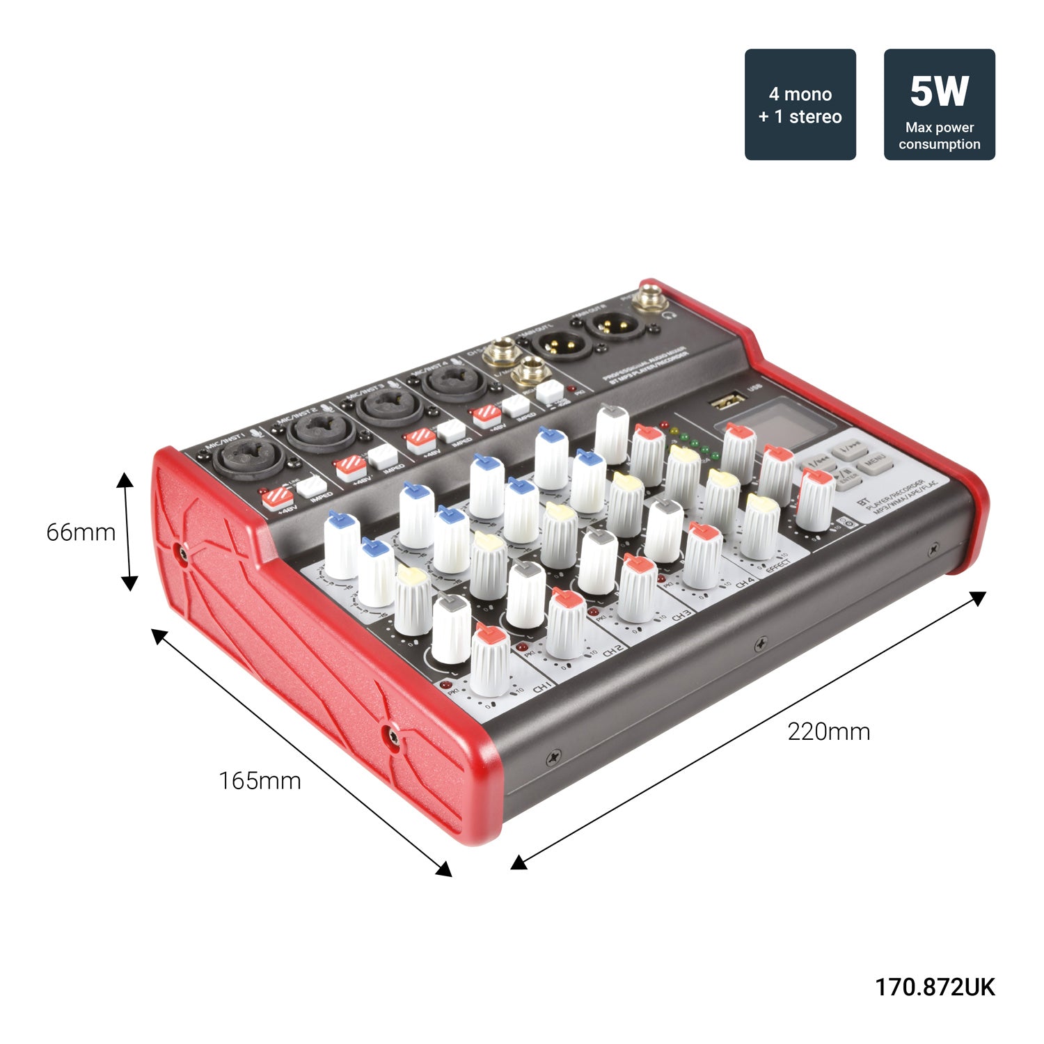 Citronic CSM Compact Mixer With USB / Bluetooth