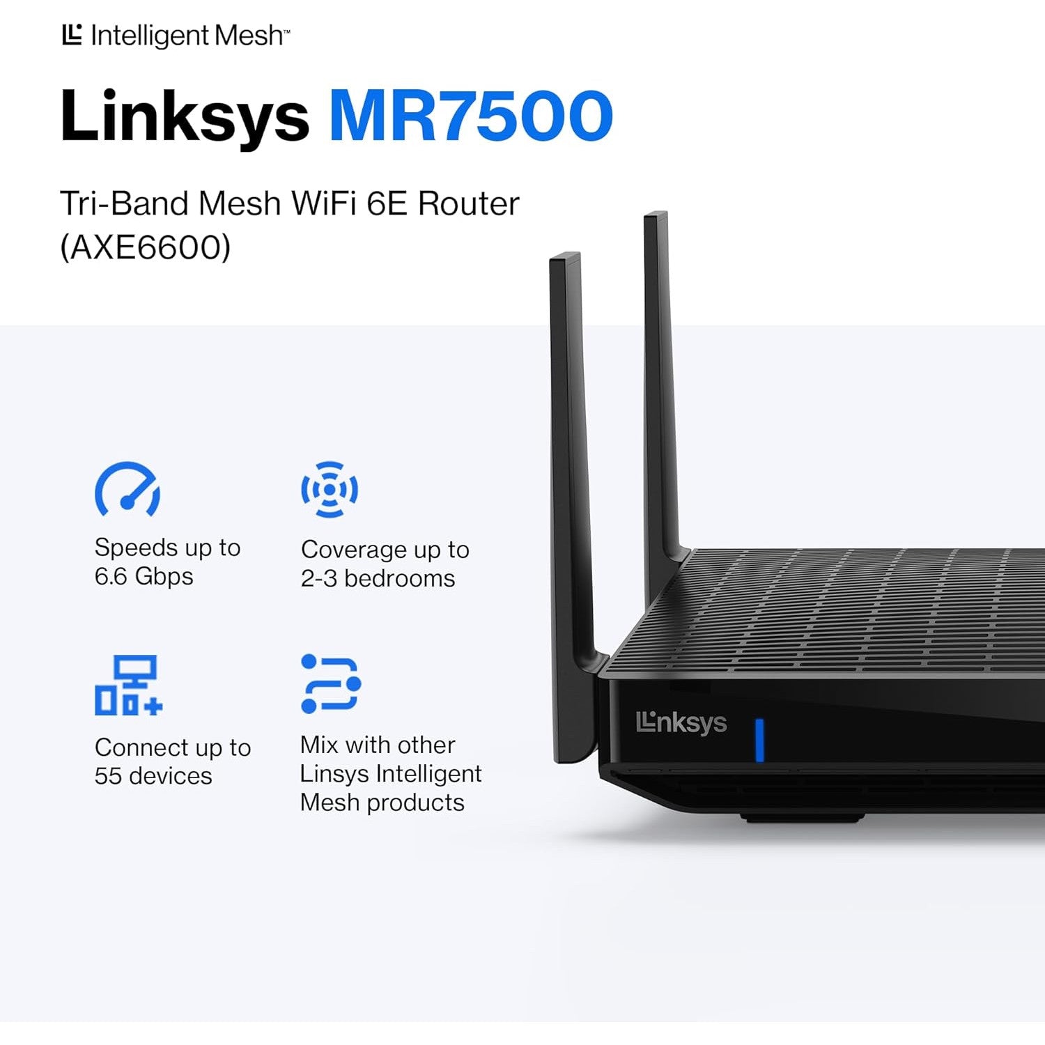 Linksys Hydra Pro 6E AXE6600 Tri‑Band WiFi 6E Mesh Router