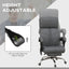 ProperAV Extra PU Leather Heated Vibrating Massage Executive Office Chair with Footrest - Grey