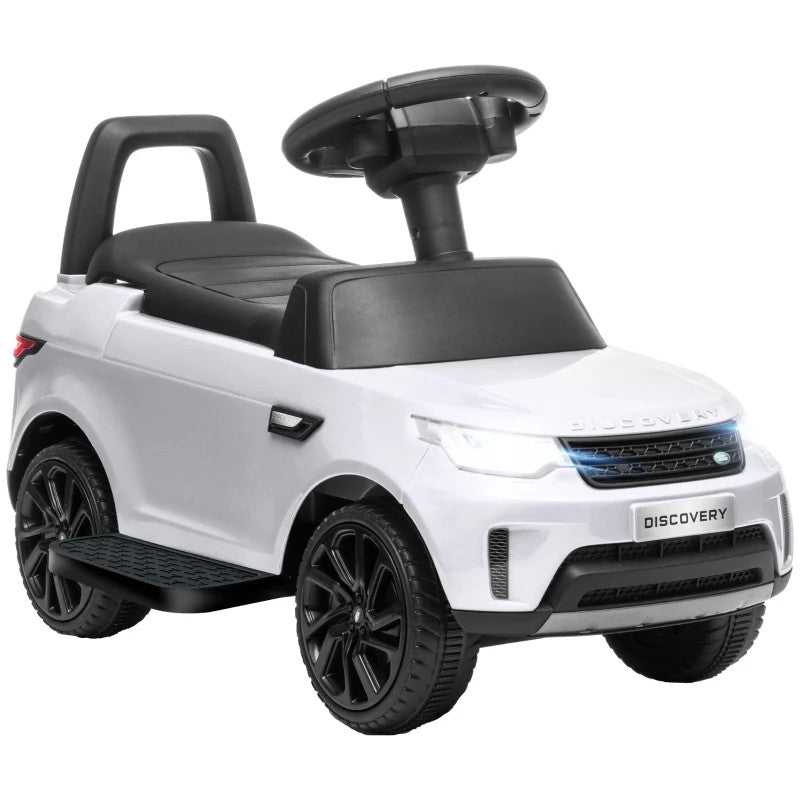 Maplin Plus 2-in-1 Land Rover Licensed 6V Kids Sliding Electric Ride On Car for 18-60 Months White