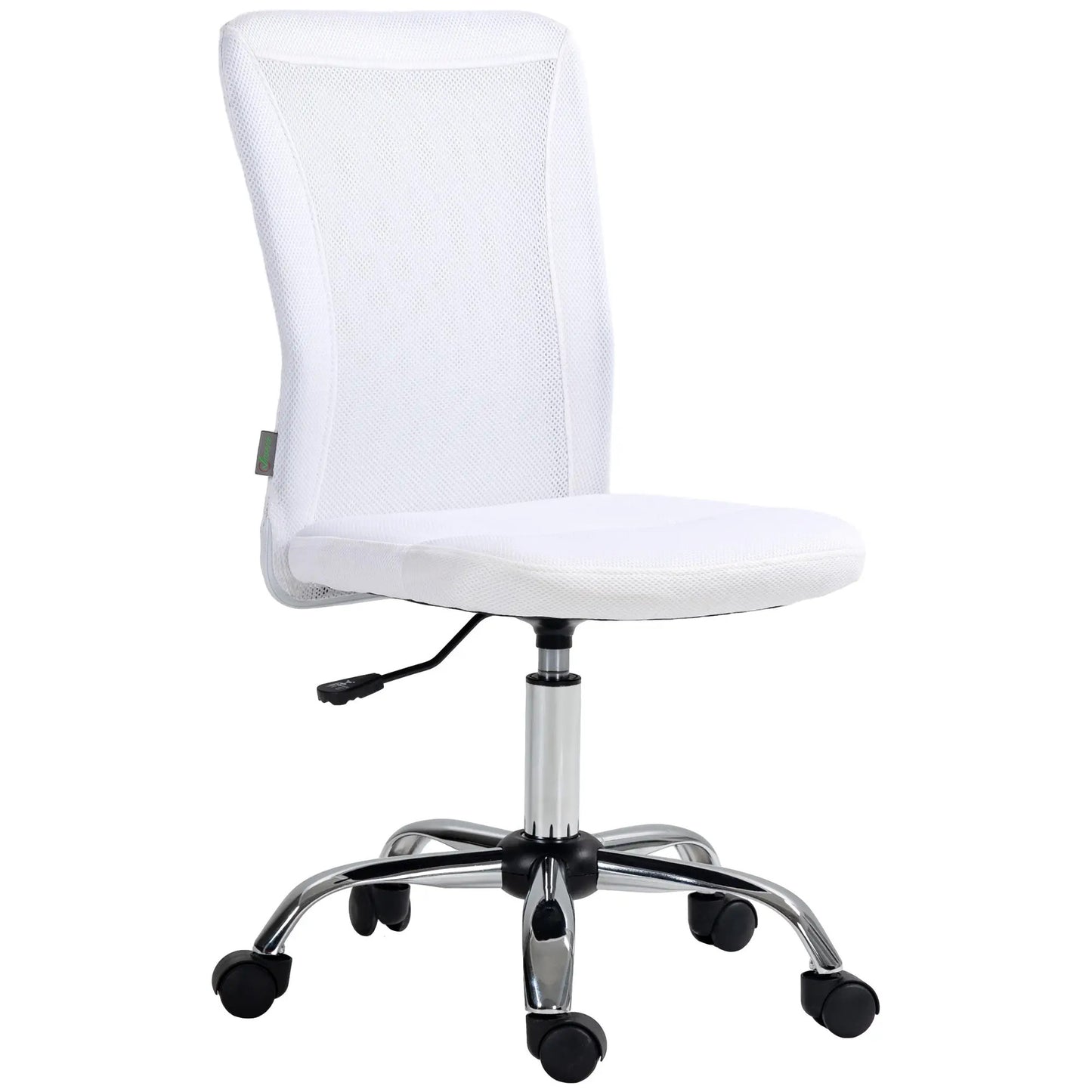 ProperAV Extra Armless Adjustable Mesh Office Chair White