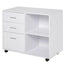 ProperAV Extra Particle Board Rolling Storage Cabinet White