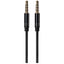 Maplin 3.5mm Aux Stereo 4 Pole Jack Plug to 3.5mm 4 Pole Jack Plug Cable - Black, 3m