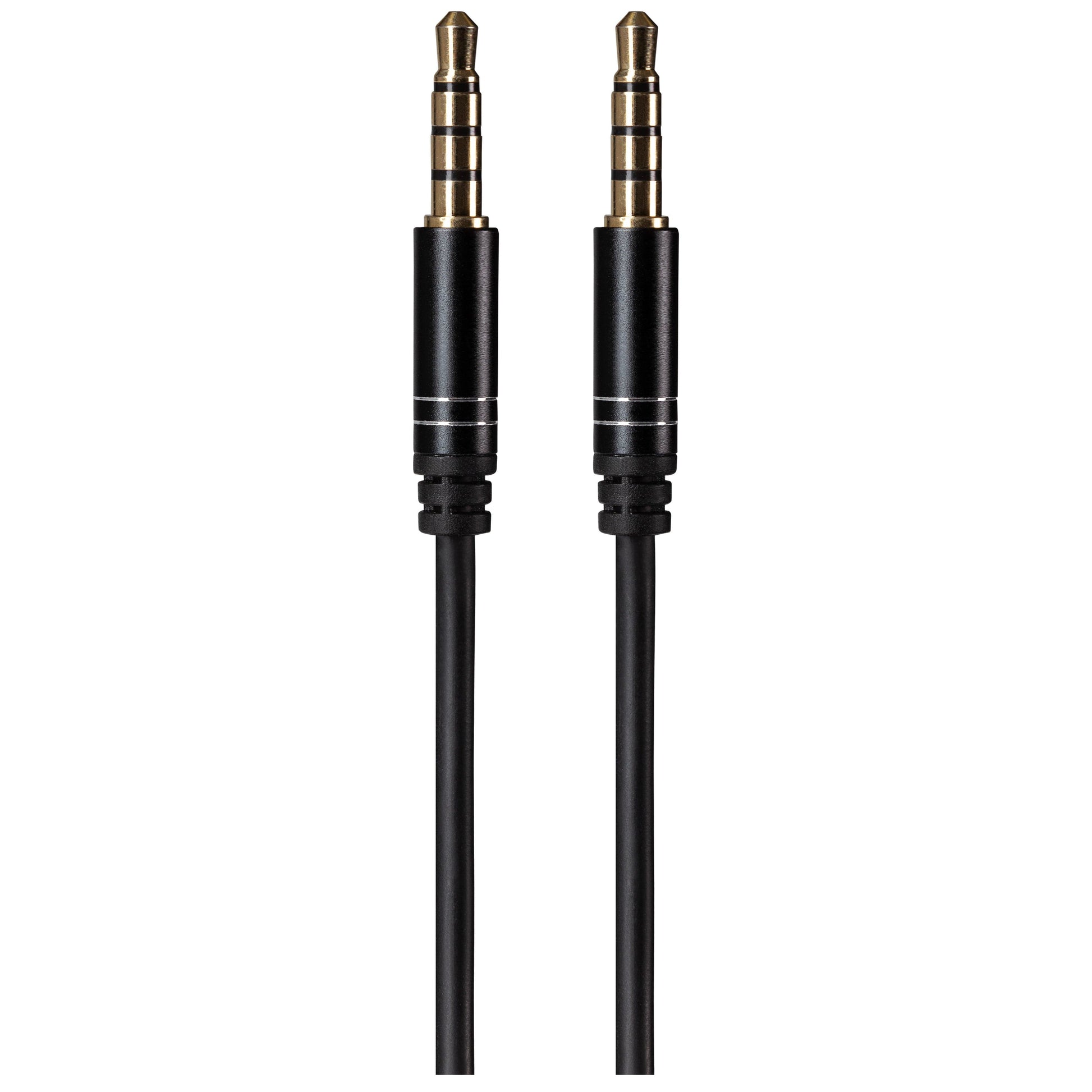 Maplin 3.5mm Aux Stereo 4 Pole Jack Plug to 3.5mm 4 Pole Jack Plug Cable - Black, 3m